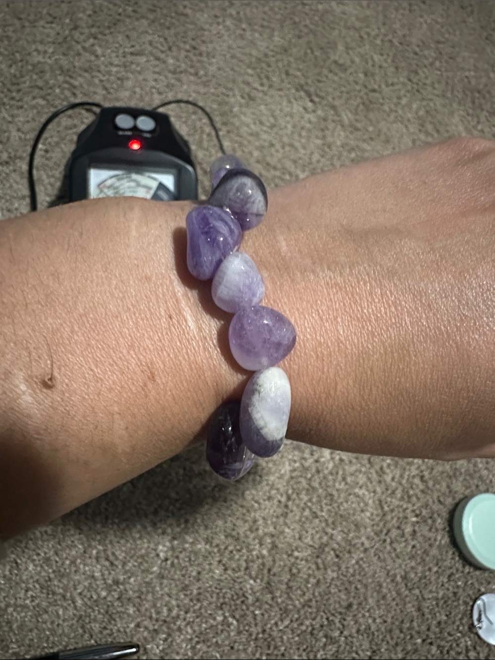Amethyst Chip Bead Stretch Bracelet